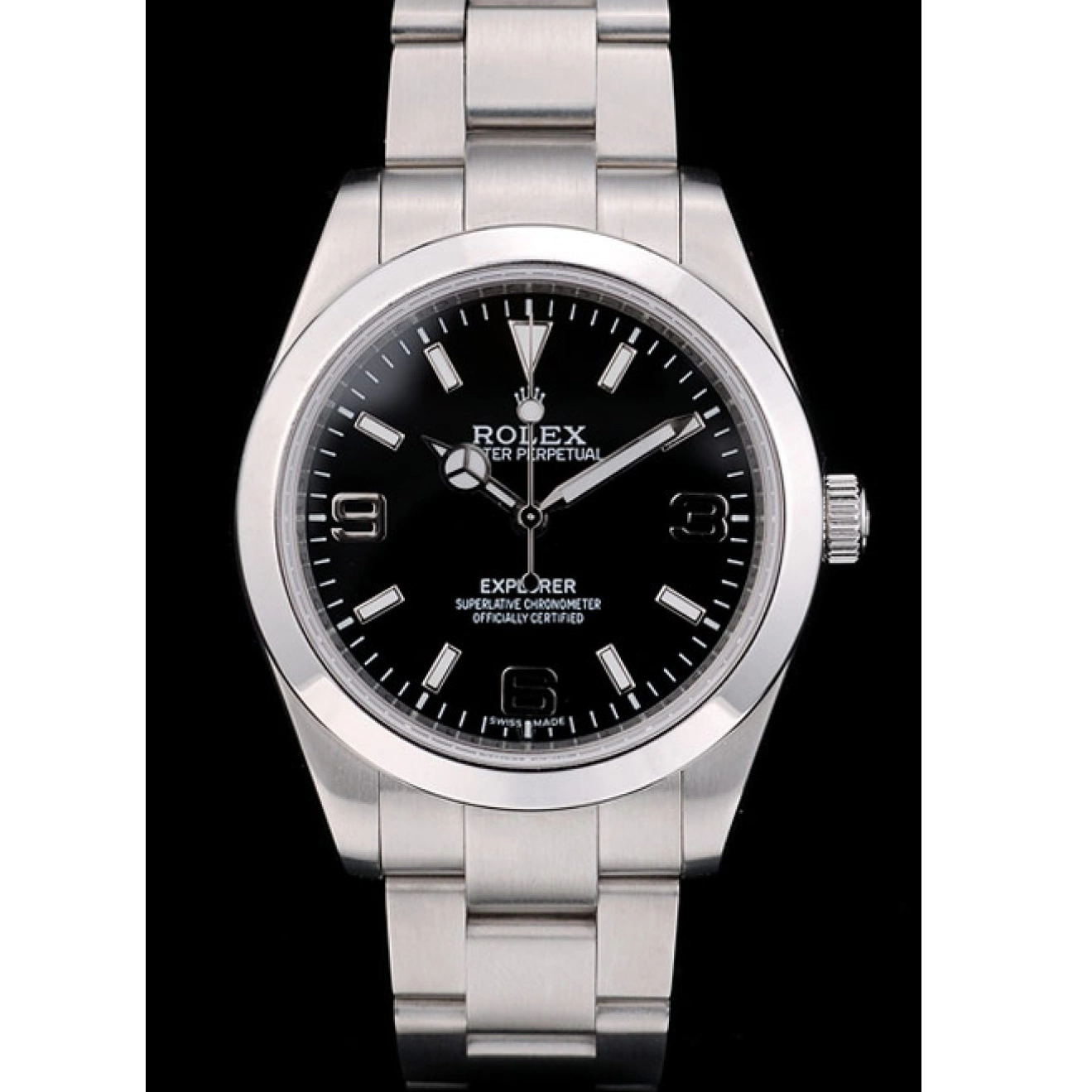 MiroTime 0808 Rolex Explorer Stainless Steel Bezel Black Dial 41984